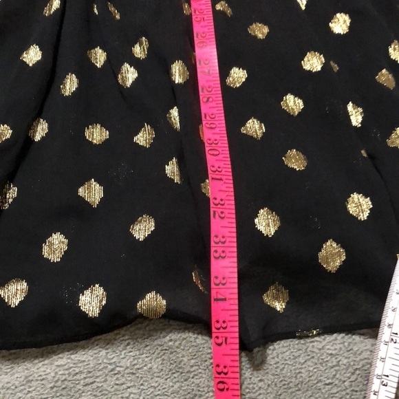 Sheer black with gold dots dress size XS - Picture 7 of 7
